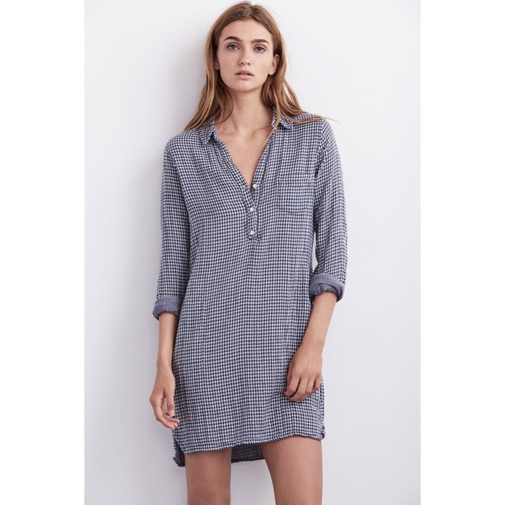 Velvet by Graham & Spencer Gingham Shirtdress XS